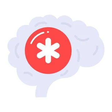 A unique design of human brain, editable vector icon Stock Illustration