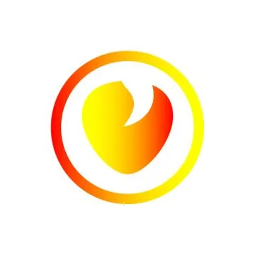 Unique design of the logo in the form of a heart Stock Illustration