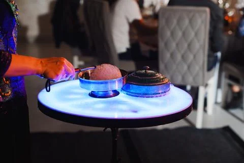 Unique dessert presentation at a special event Stock Photos