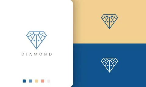 Unique diamond logo in simple and modern style Illustrazione stock