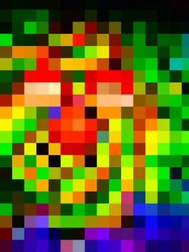 A unique digital pattern of rectangles and squares Illustrazione stock