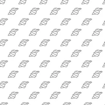 Unique digital shells seamless pattern with various icons and symbols on white Illustrazione stock