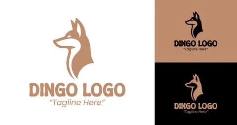 Unique Dingo Logo for Environmental and Conservation Projects Stock Illustration