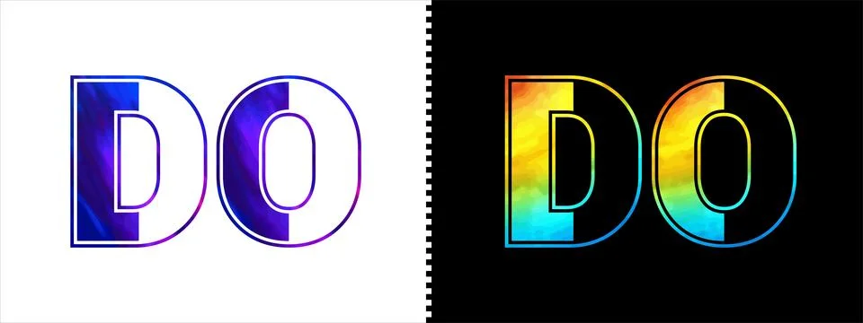 Unique DO letter logo Icon vector template. Premium stylish alphabet logo d.. Stock Illustration