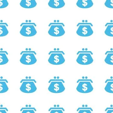 Unique Dollar purse seamless pattern Illustrazione stock