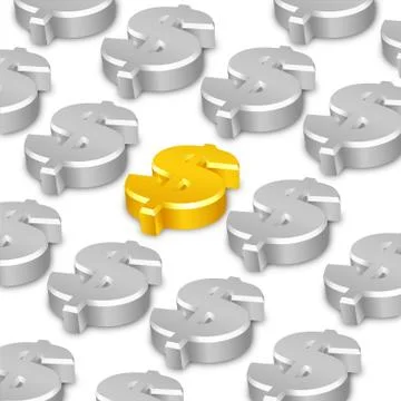 Unique dollar symbol Stock Illustration