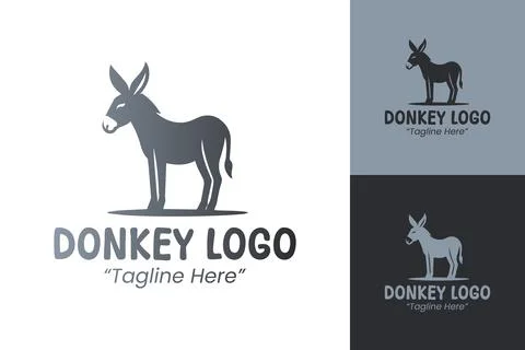 Unique Donkey Logo for Personal and Business Use Stock Illustration