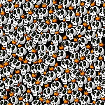 A unique doodle style illustration at the intersection of creepy and cute. Th Stock Illustration