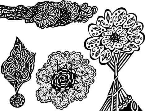 Unique doodles Иллюстрация
