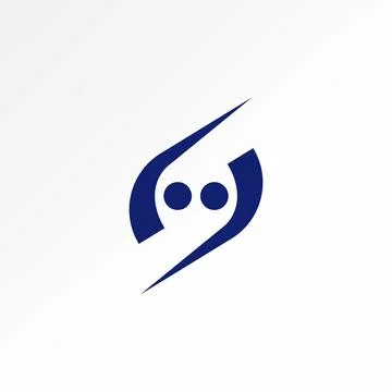 Unique double flip hold human like letter S font monogram community Stock Illustration