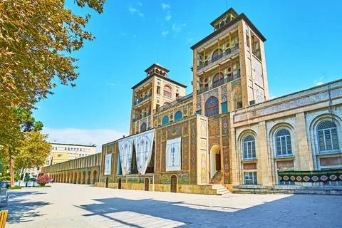 The unique edifices of Golestan, Tehran, Iran Stock Photos