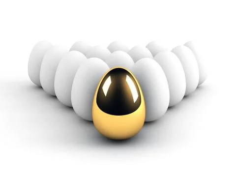Unique egg leadership concept Stock Illustration