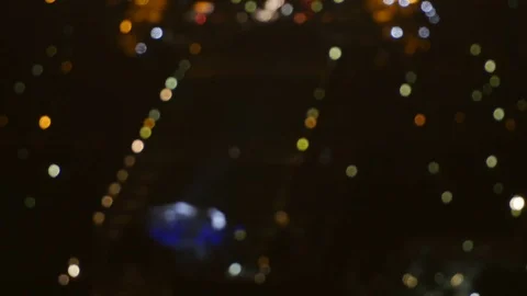 Unique Eiffel Tower aerial sparkling tilt-up Video stock 70332901