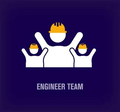 Unique engineer team sign logo. Stock Illustration