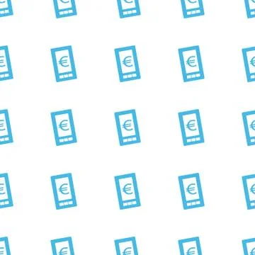 Unique Euro phone seamless pattern Illustrazione stock