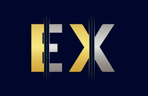 Unique EX letter logo Icon vector template. Stock Illustration