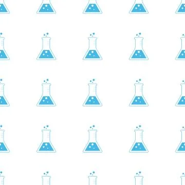 Unique Experiment seamless pattern Illustrazione stock