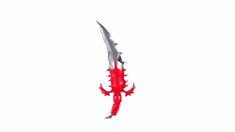 Unique fantasy sword with sharp edges and vivid colors Stock-Footage 296016022