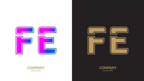 Unique FE letter logo Icon vector template. Vector design template elements.. Illustrazione stock
