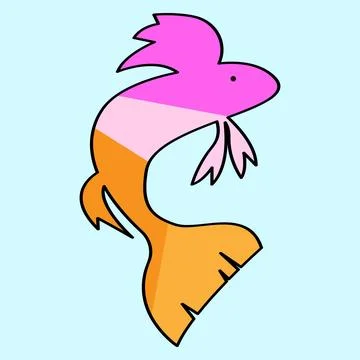 Unique fish logo vector illustration Stock Illustration
