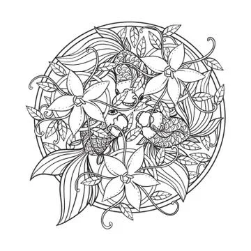 Unique Fish Pattern Design Stock Illustration