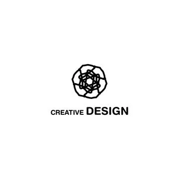 Unique Flower Creative Logo Design Vector Art Stock Illustration