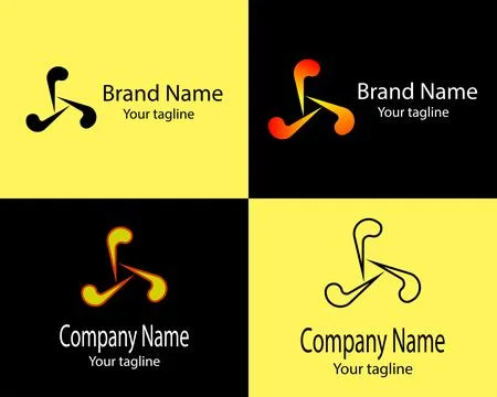 Unique flowing connection logo design Stock Illustration