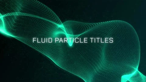 Unique Fluid Particle Flow Titles Stock After Effects