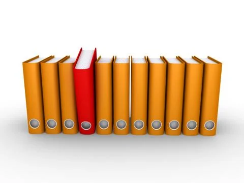 Unique folder stands out Stock Illustration