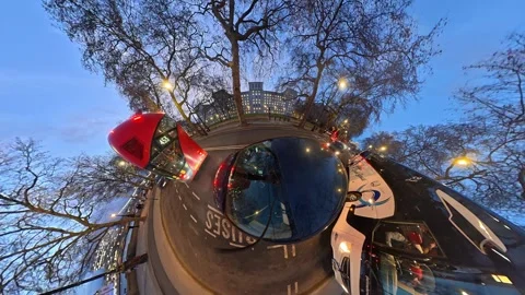 Unique Footage of Urban Drive Through Streets of Capital London City Stock Footage 329152425