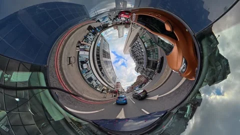 Unique Footage of Urban Drive Through Streets of Capital London City Stock Footage 329182467
