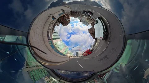 Unique Footage of Urban Drive Through Streets of Capital London City Stock Footage 329182995