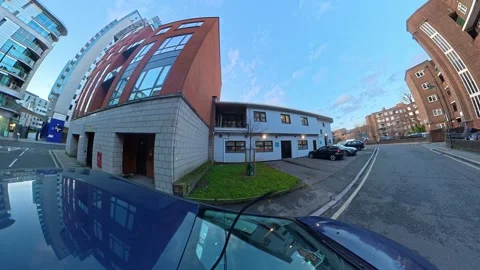 Unique Footage of Urban Drive Through Streets of Capital London City Stock Footage 329199092