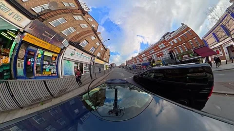 Unique Footage of Urban Drive Through Streets of Capital London City Stock Footage 329203953