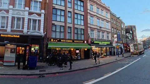 Unique Footage of Urban Drive Through Streets of Capital London City Stock Footage 329452901