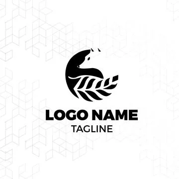Unique fox logo design Stock Illustration