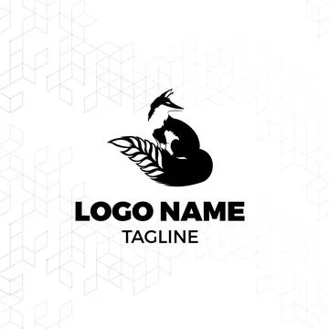 Unique fox logo design Stock Illustration
