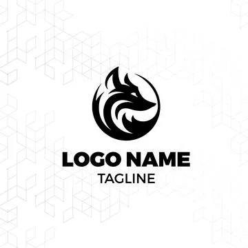 Unique fox logo design Stock Illustration