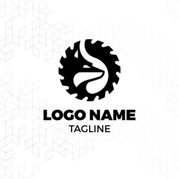 Unique fox logo design Stock Illustration