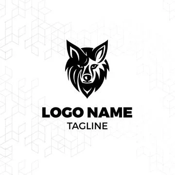 Unique fox logo design Stock Illustration