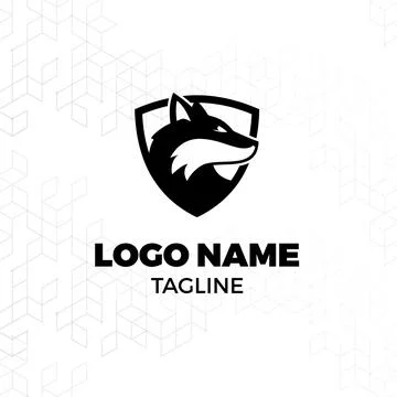 Unique fox logo design Stock Illustration