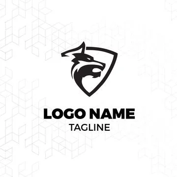 Unique fox logo design Stock Illustration