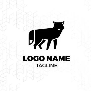 Unique fox logo design Stock Illustration