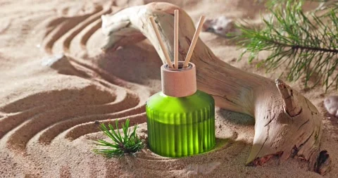 Unique fragrance diffuser smelling of summer and holidays. Video stock 333537699