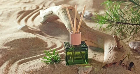 Unique fragrance diffuser smelling of summer and holidays. Stock Footage 336494217