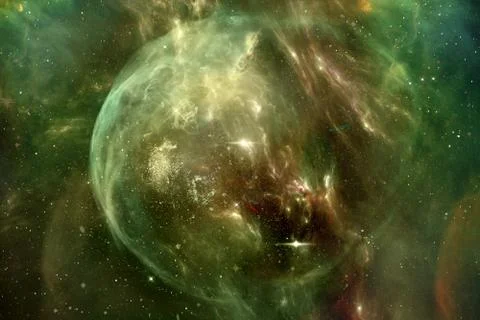 Unique Galactic Background For Design As A Mystical Deep Space Artwork Stock Illustration