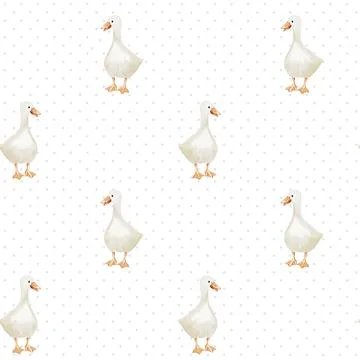 Unique geese pattern design for textiles and wrapping paper in seamless wat.. Stock Illustration