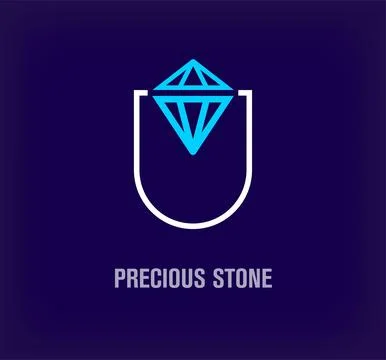 Unique gemstone logo. Stock Illustration