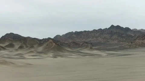 Unique geological formations of black rocky hills Video stock 333550732