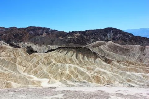 Unique geological formations create stunning landscape in Death Valley Nati.. Stock Photos